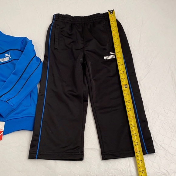 Puma blue jacket and black pants tracksuit set 2T - Picture 10 of 15